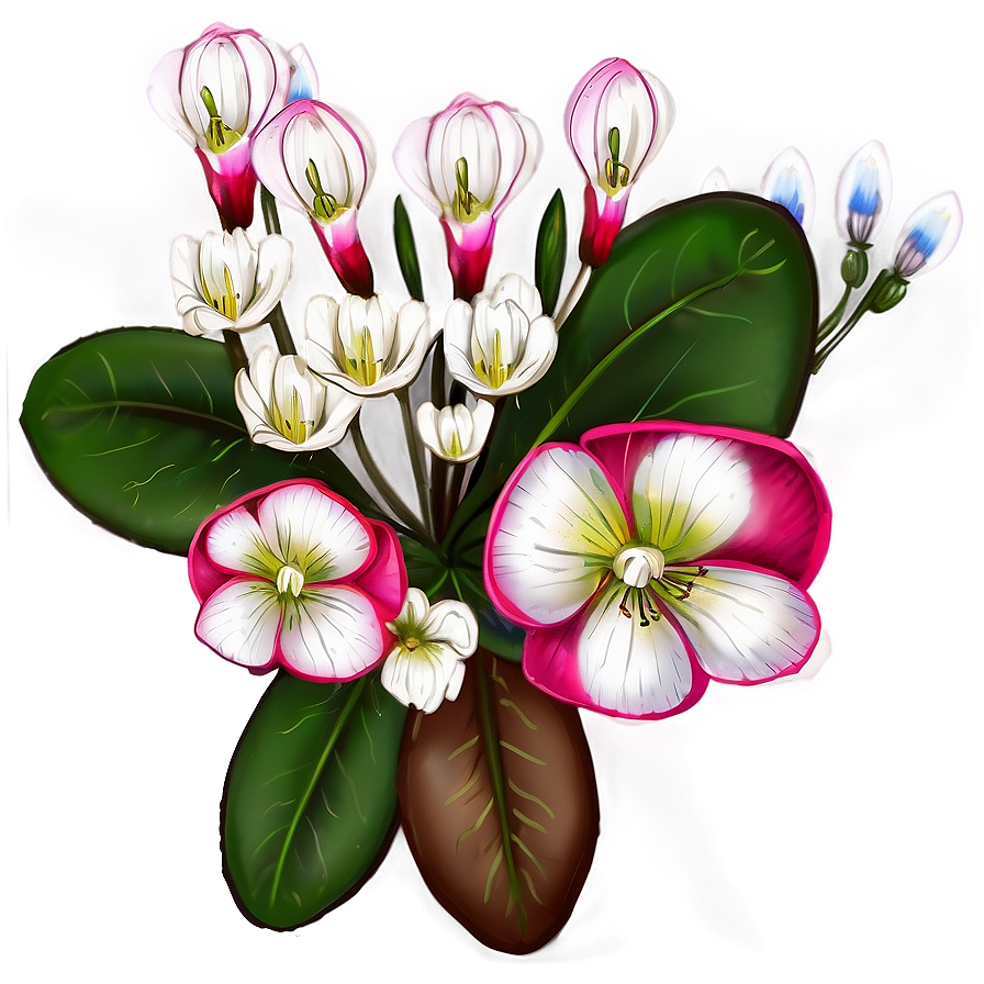 Cyclamen Flower Drawing Png 05252024 PNG image