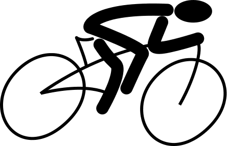 Cyclist Silhouette Graphic PNG image