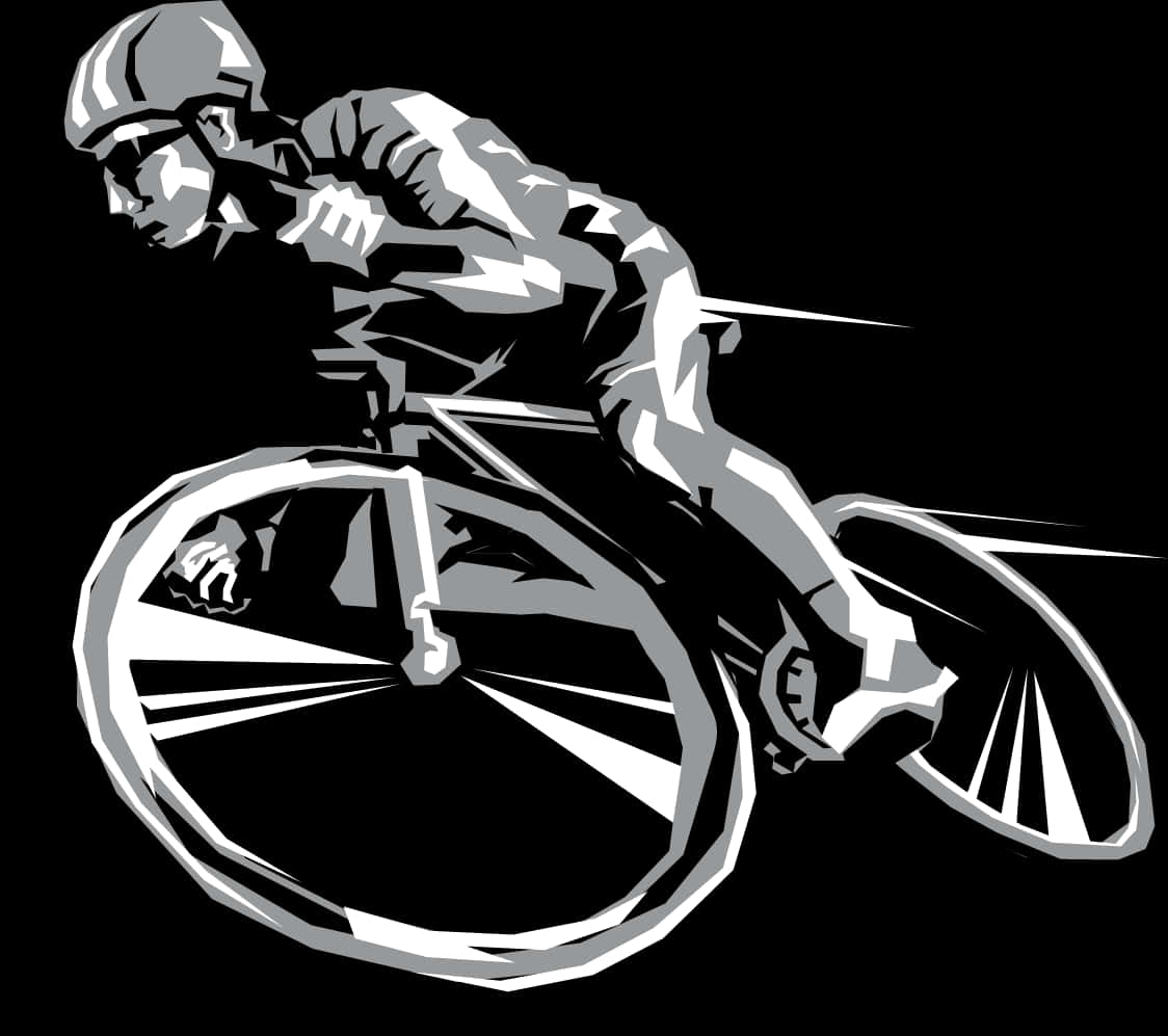 Cyclistin Action Vector Art PNG image