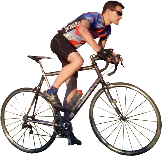 Cyclistin Actionon Road Bike PNG image