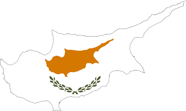 Cyprus Map Outlinewith Flag PNG image