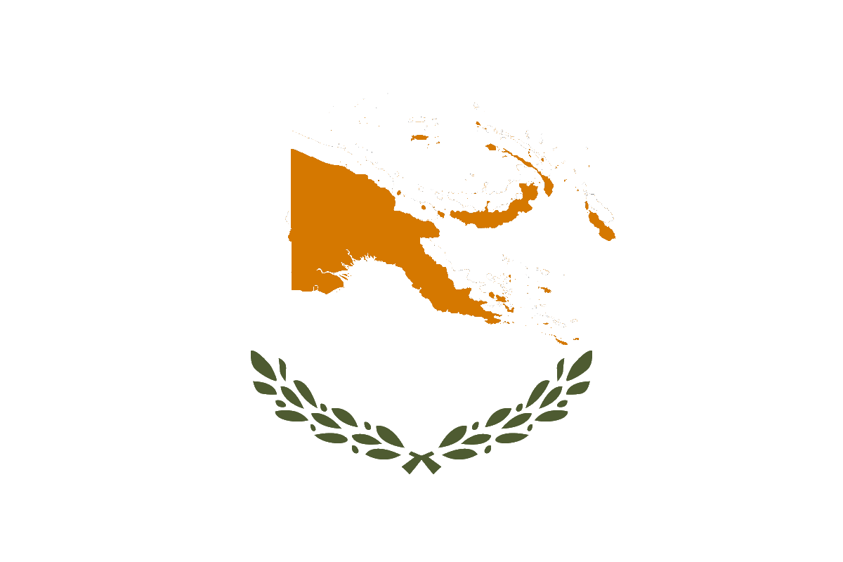 Cyprus Map Outlinewith Laurel Wreath PNG image