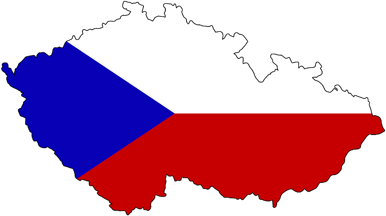Czech Republic Mapwith Flag PNG image