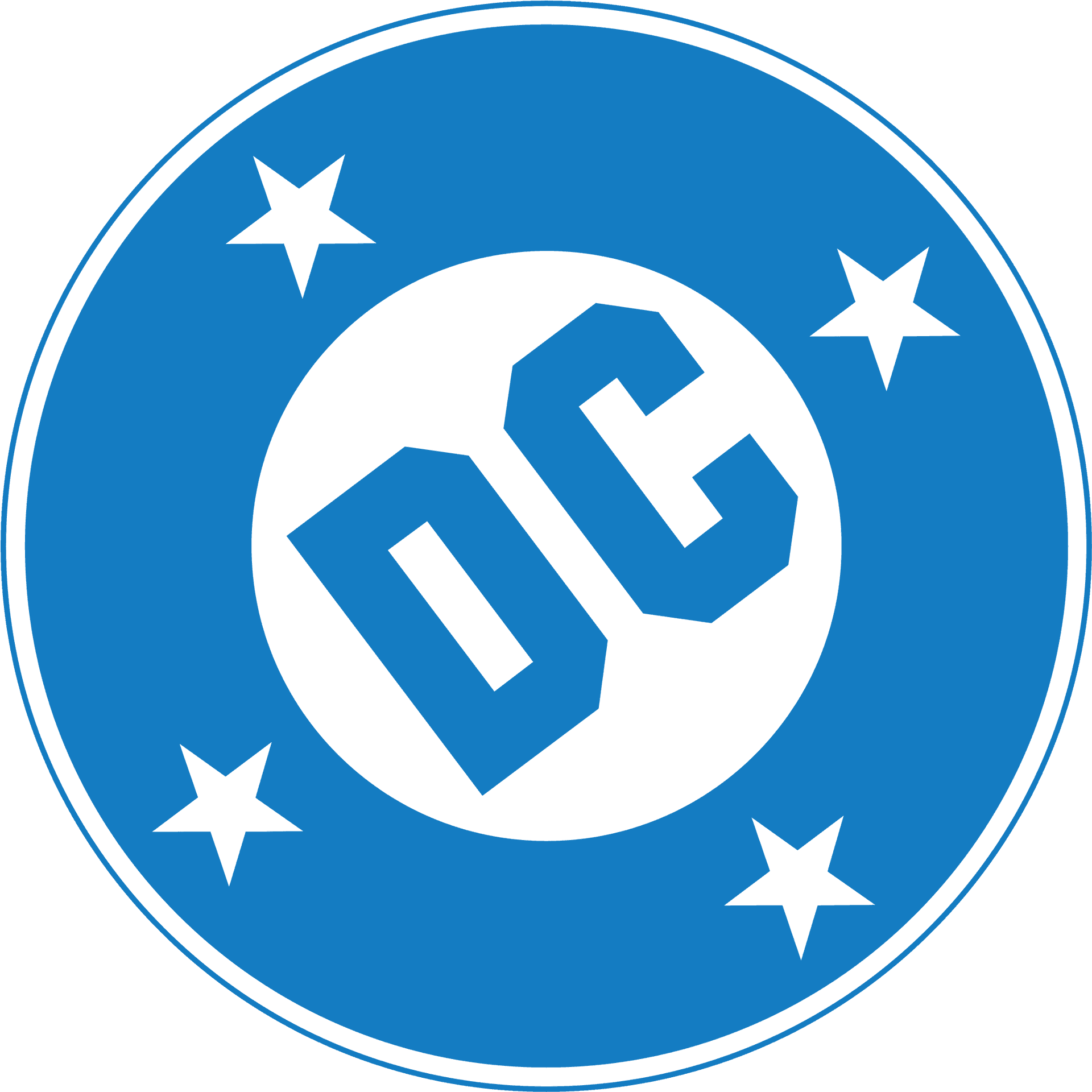 D C Comics Logo Circle Stars PNG image