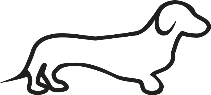 Dachshund Silhouette Outline PNG image