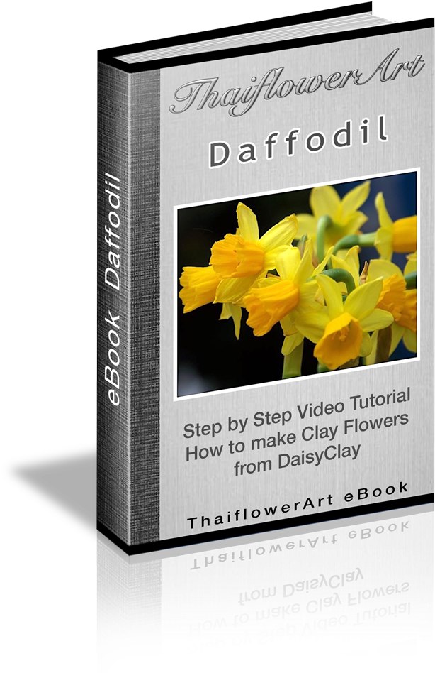 Daffodil Clay Flower Arte Book Cover PNG image