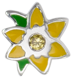 Daffodil Inspired Jewelry Pin PNG image