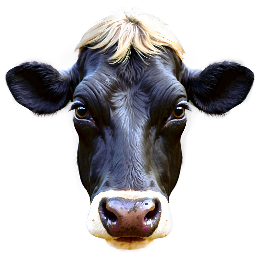 Dairy Cow Head Graphic Png 06212024 PNG image