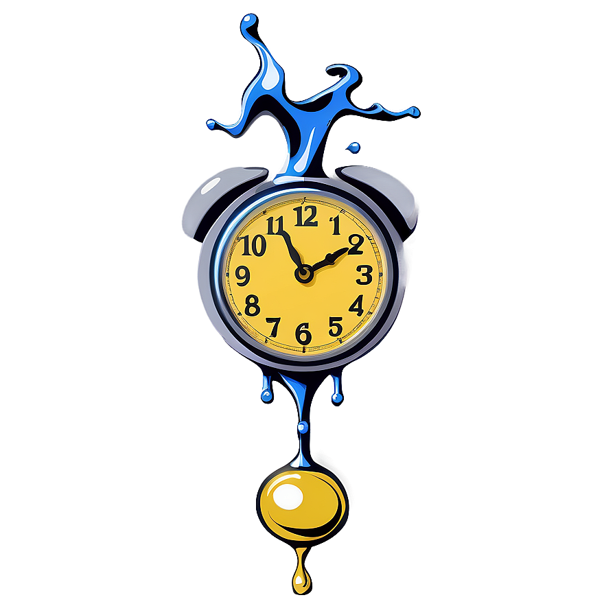 Dali Inspired Melting Clock Png 06282024 PNG image