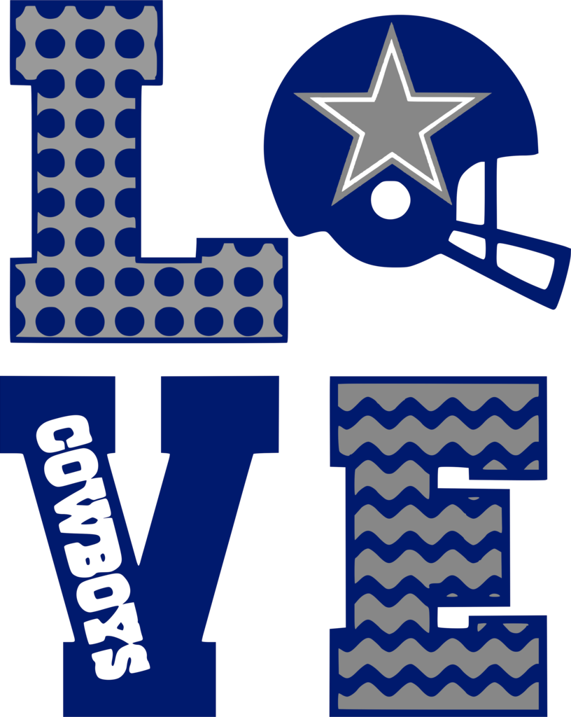 Dallas Cowboys Love Graphic PNG image