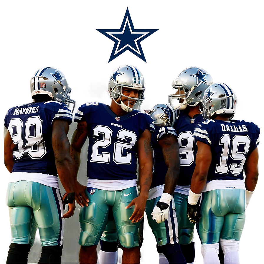 Dallas Cowboys Team Huddle Png Mmc PNG image