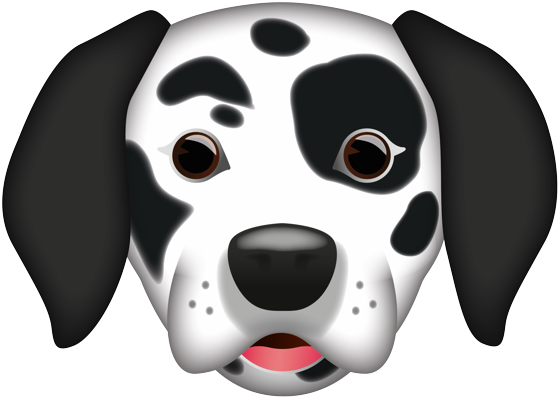 Dalmatian Dog Emoji PNG image