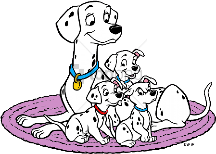 Dalmatian Family Cartoon PNG image