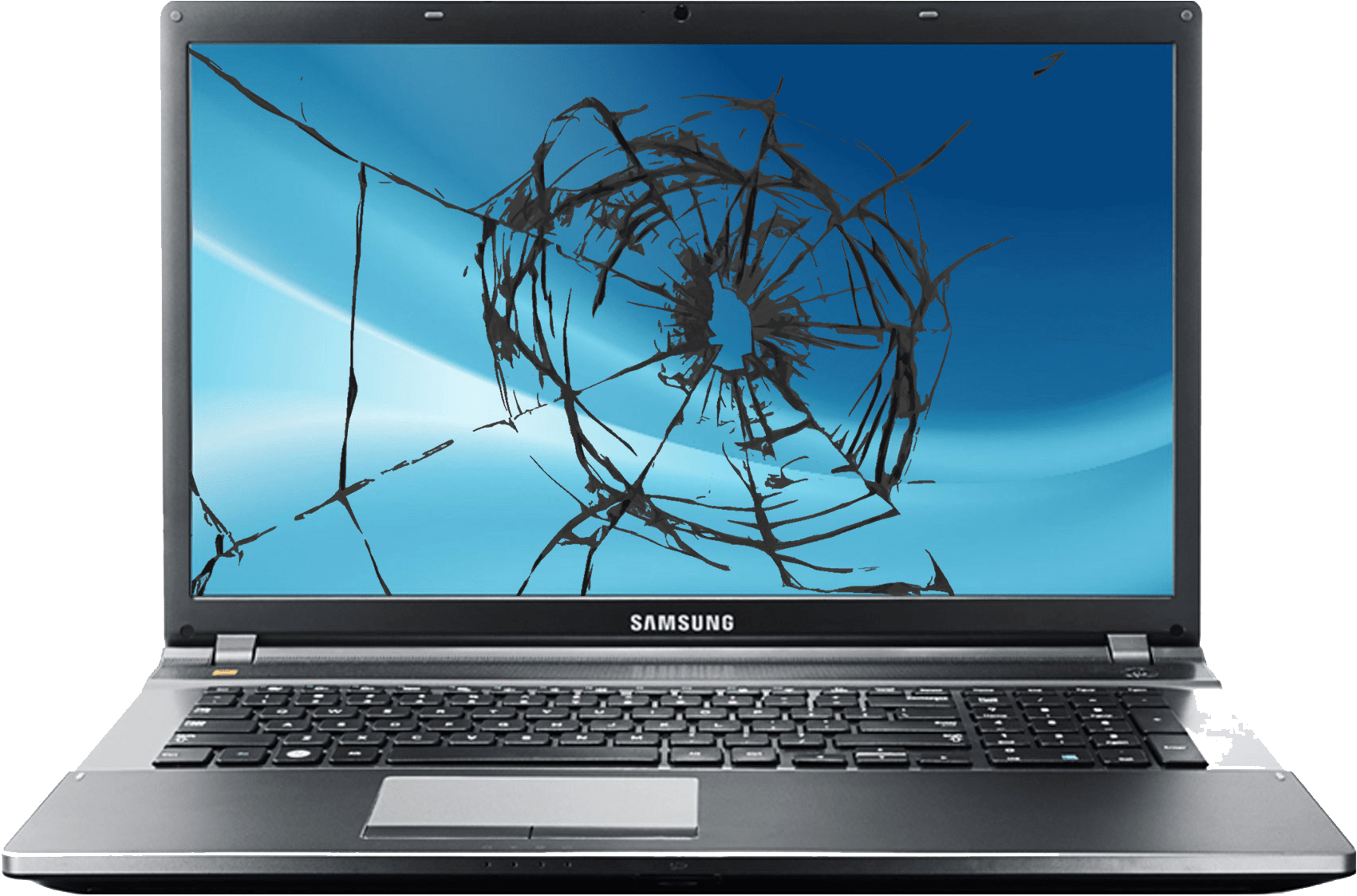 Damaged Laptop Screen PNG image