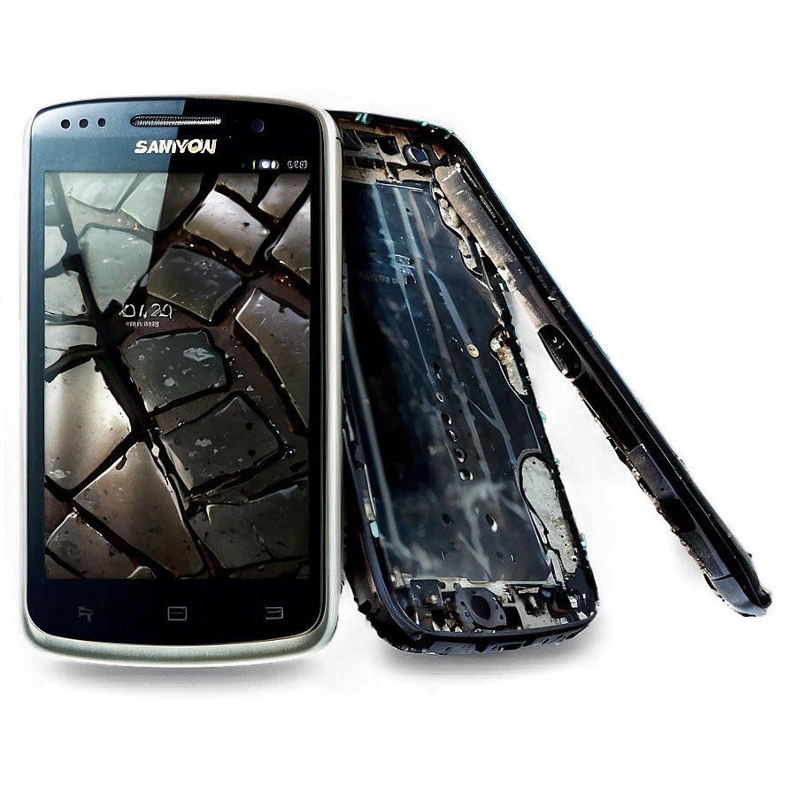 Damaged Smartphone Png 06242024 PNG image