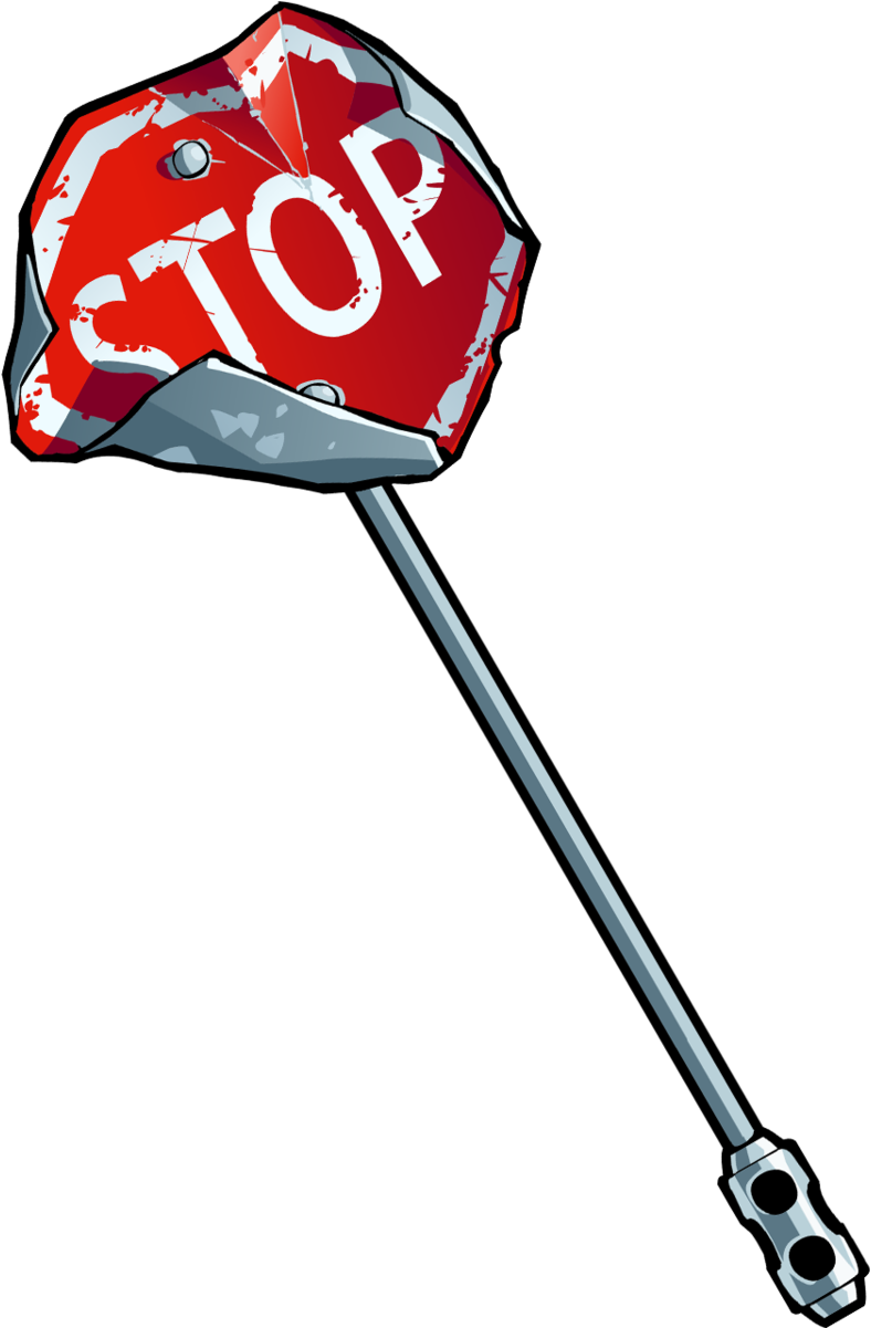 Damaged Stop Sign Illustration PNG image