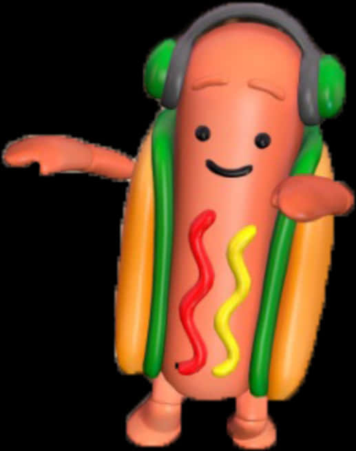 Dancing_ Hotdog_ Character PNG image