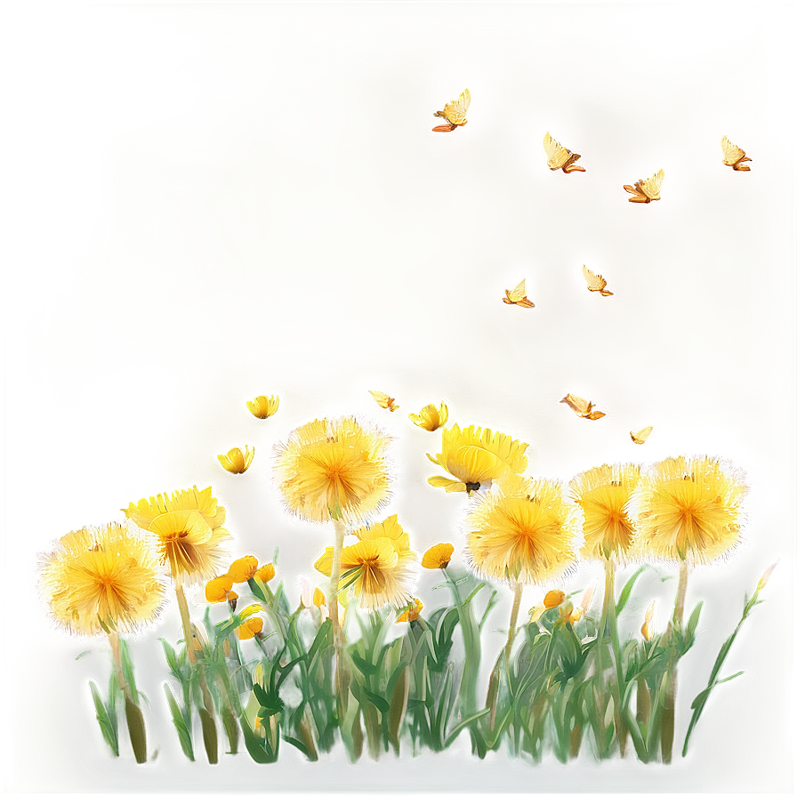 Dandelion Field Png 05242024 PNG image