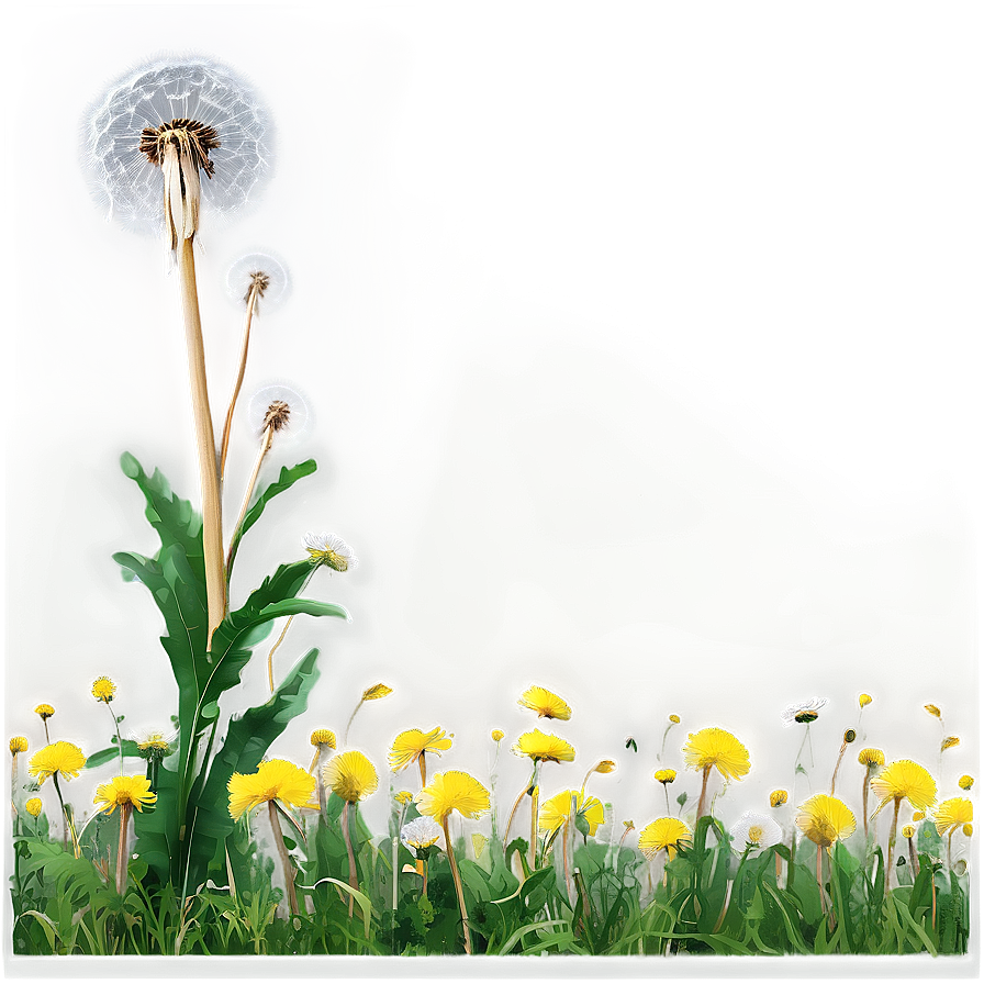 Dandelion Field Png 05242024 PNG image