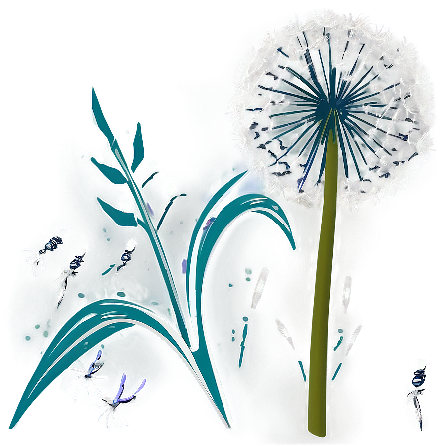 Dandelion Illustration Png 06292024 PNG image