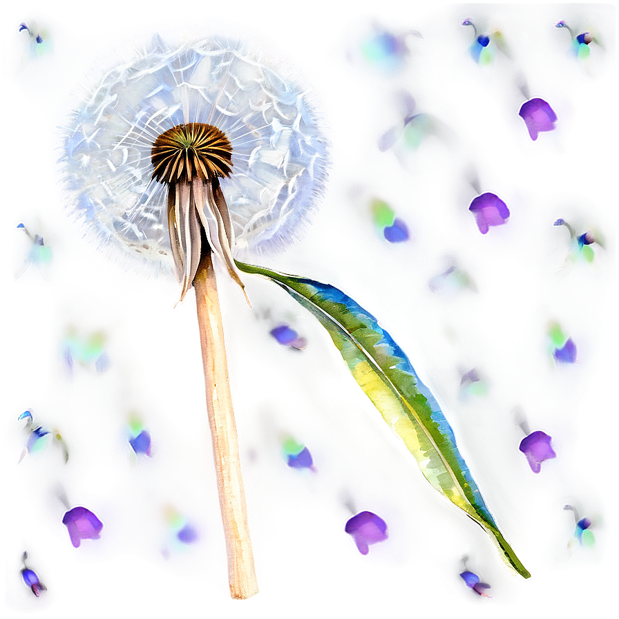 Dandelion Watercolor Art Png Unt21 PNG image