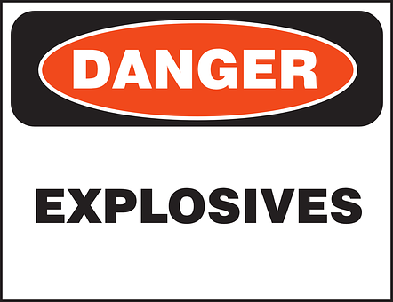 Danger Explosives Sign PNG image