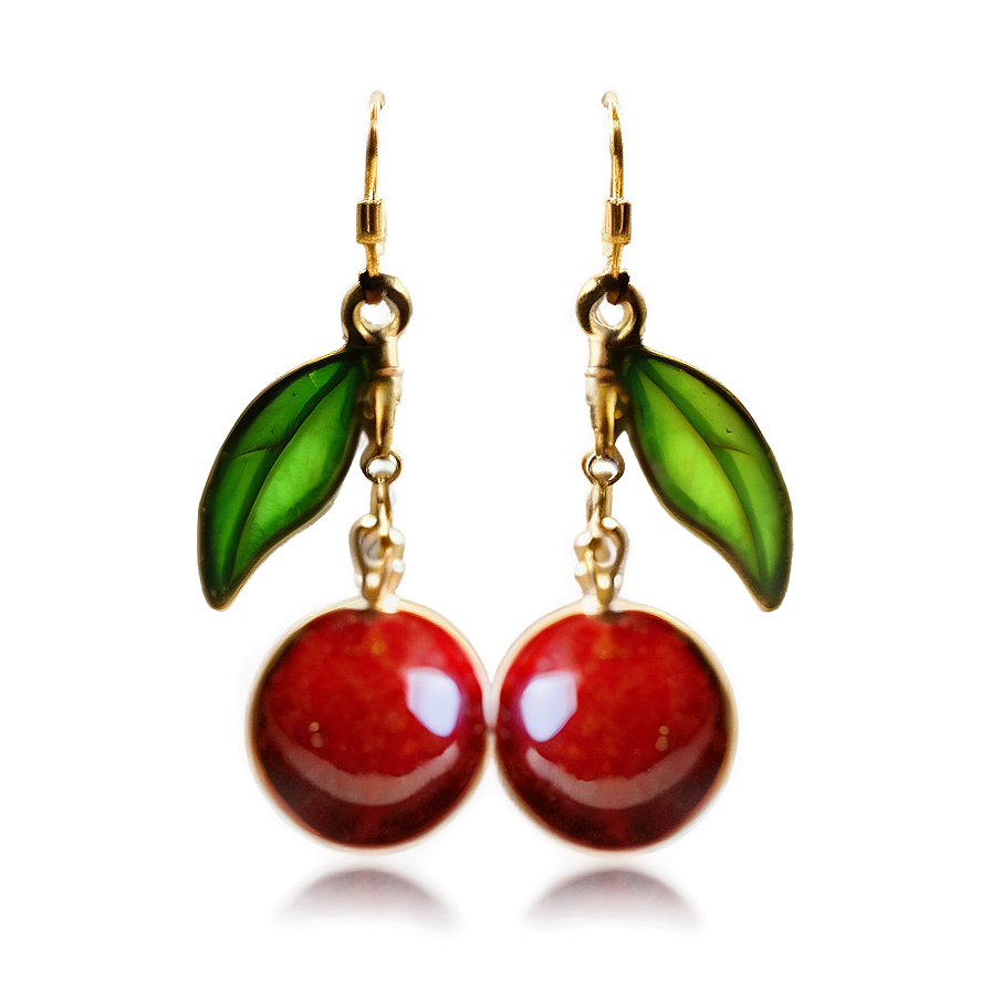 Dangling Cherry Earrings Png 69 PNG image