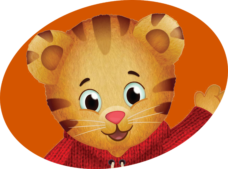 Daniel Tiger Cartoon Character Waving PNG image