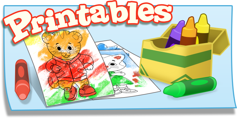 Daniel Tiger Coloring Printables PNG image