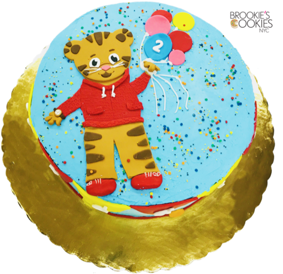 Daniel Tiger Themed Birthday Cake PNG image