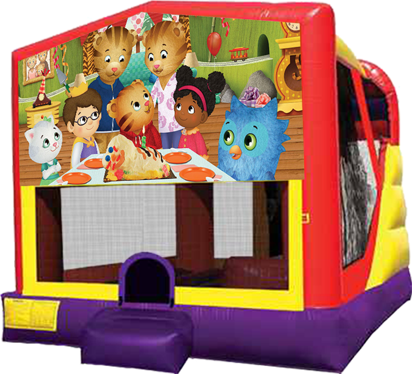 Daniel Tiger Themed Bounce House PNG image