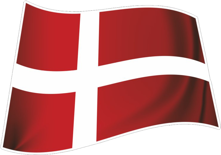 Danish Flag Waving PNG image