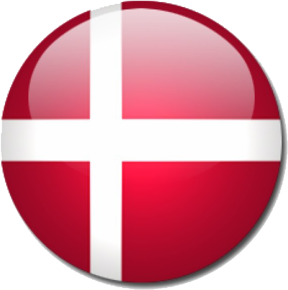 Danish National Flag Button PNG image