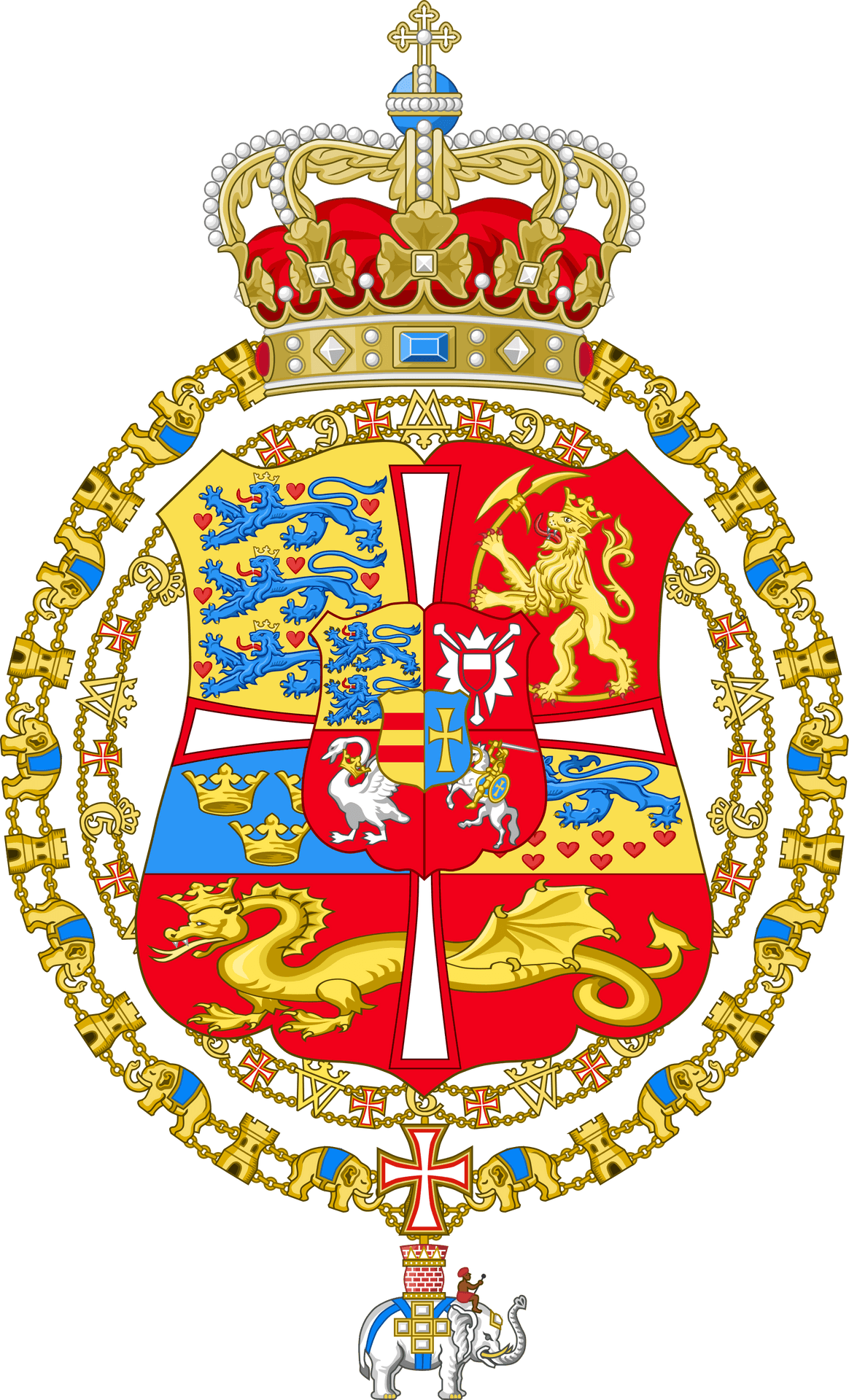 Danish_ Royal_ Coat_of_ Arms PNG image