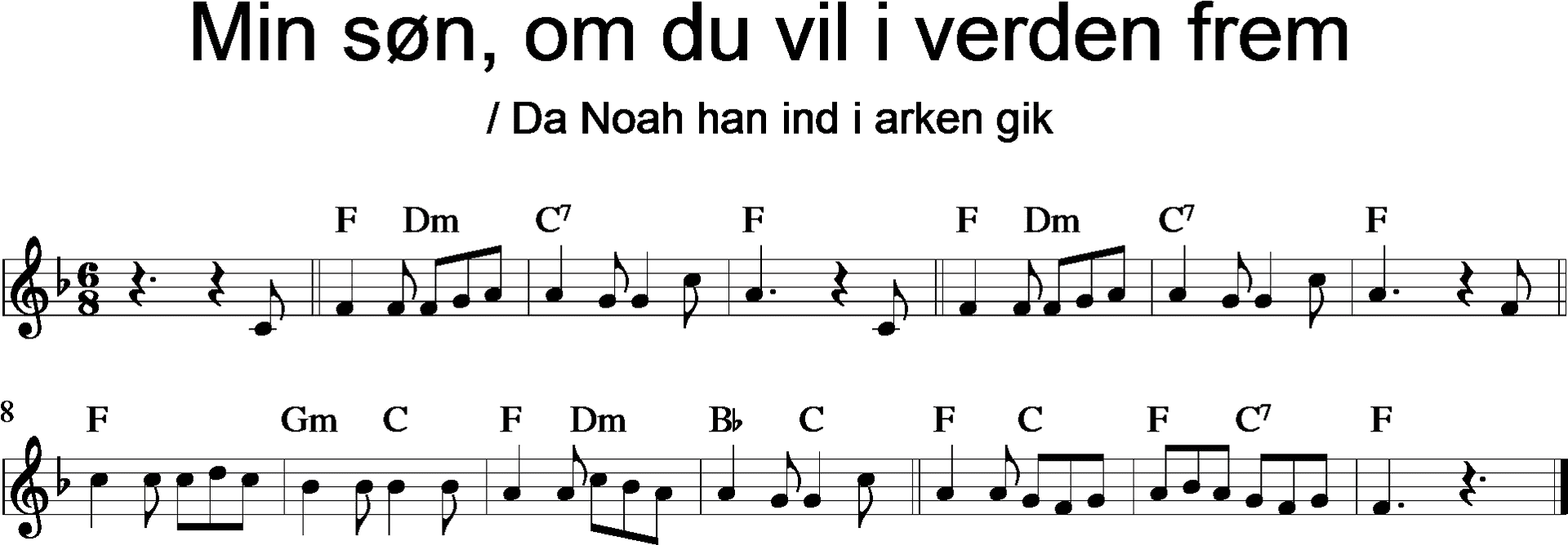 Danish Song Sheet Music PNG image