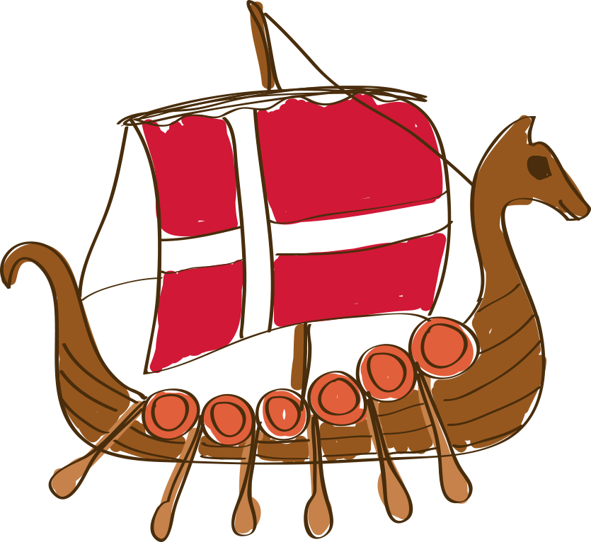 Danish Viking Ship Illustration PNG image