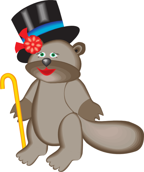 Dapper Beaver Cartoon Character PNG image