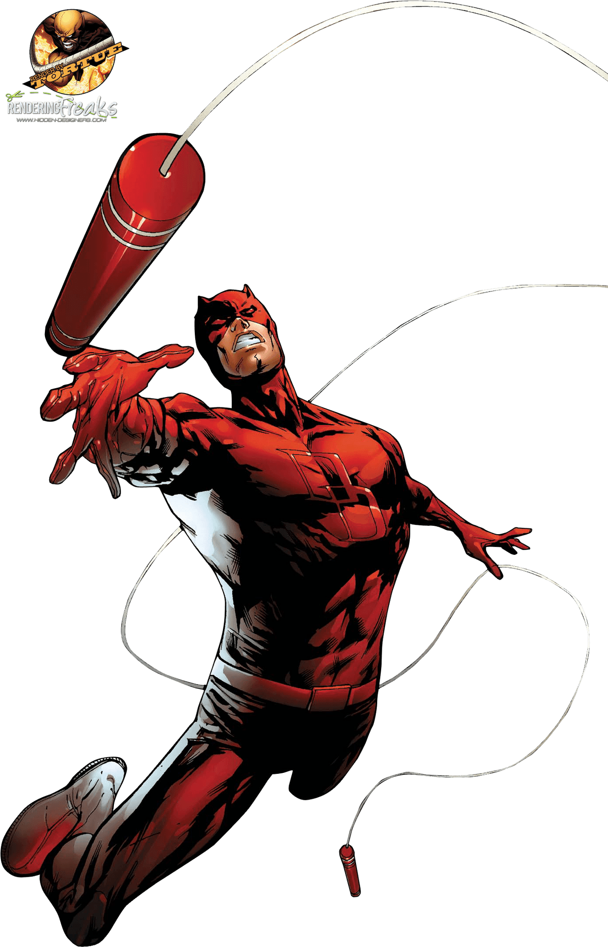 Daredevil Action Pose PNG image