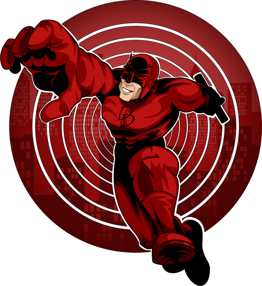 Daredevil Action Pose PNG image