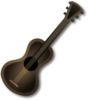 Dark Acoustic Guitar Graphic PNG image