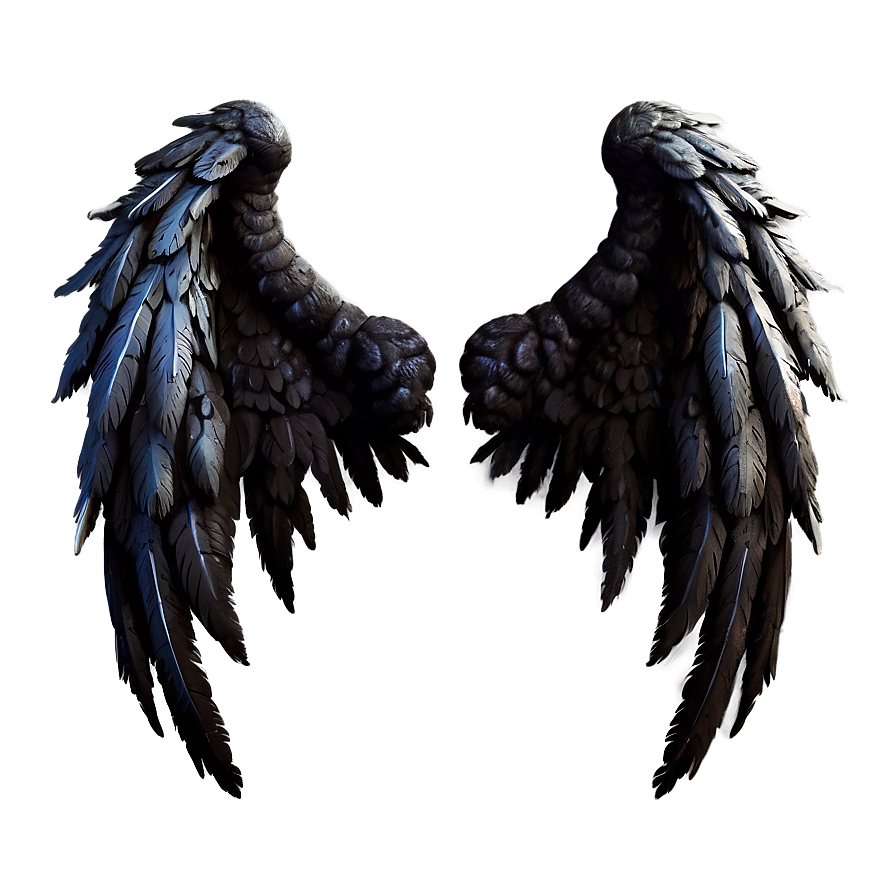 Dark Angel Wings Illustration Png 05042024 PNG image