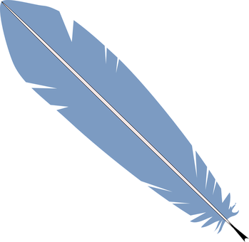 Dark Blue Bird Feather PNG image