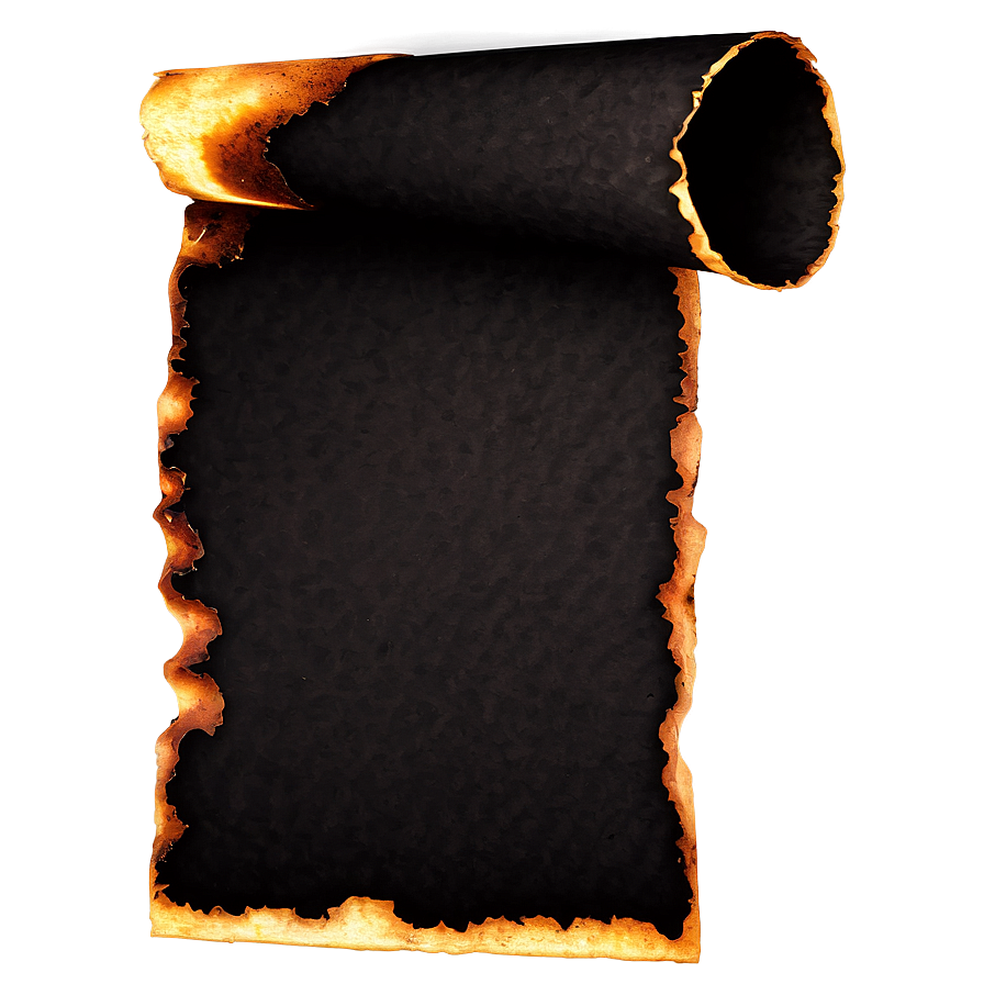 Dark Burned Paper Png Vne PNG image