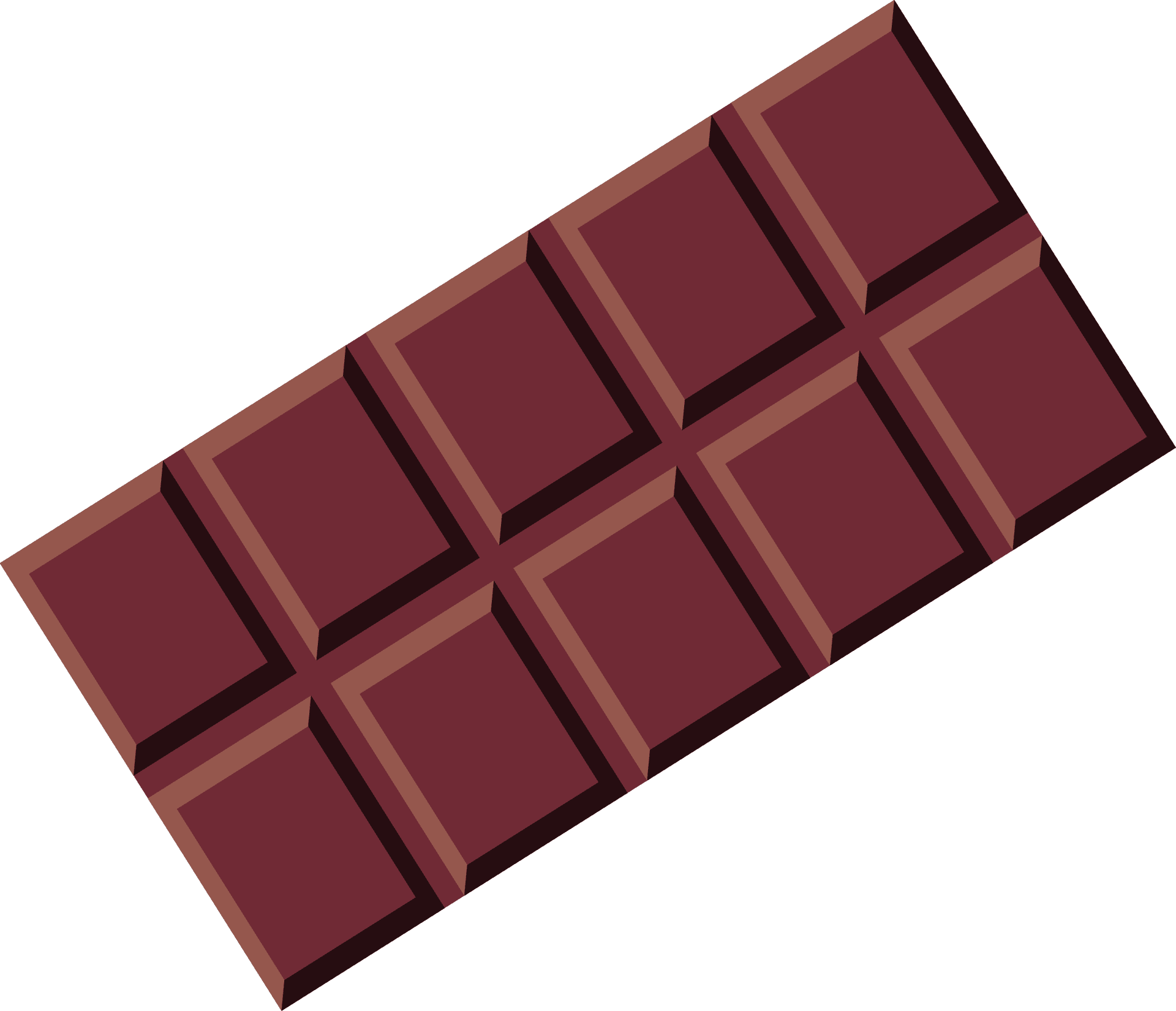 Dark Chocolate Bar Isolated PNG image