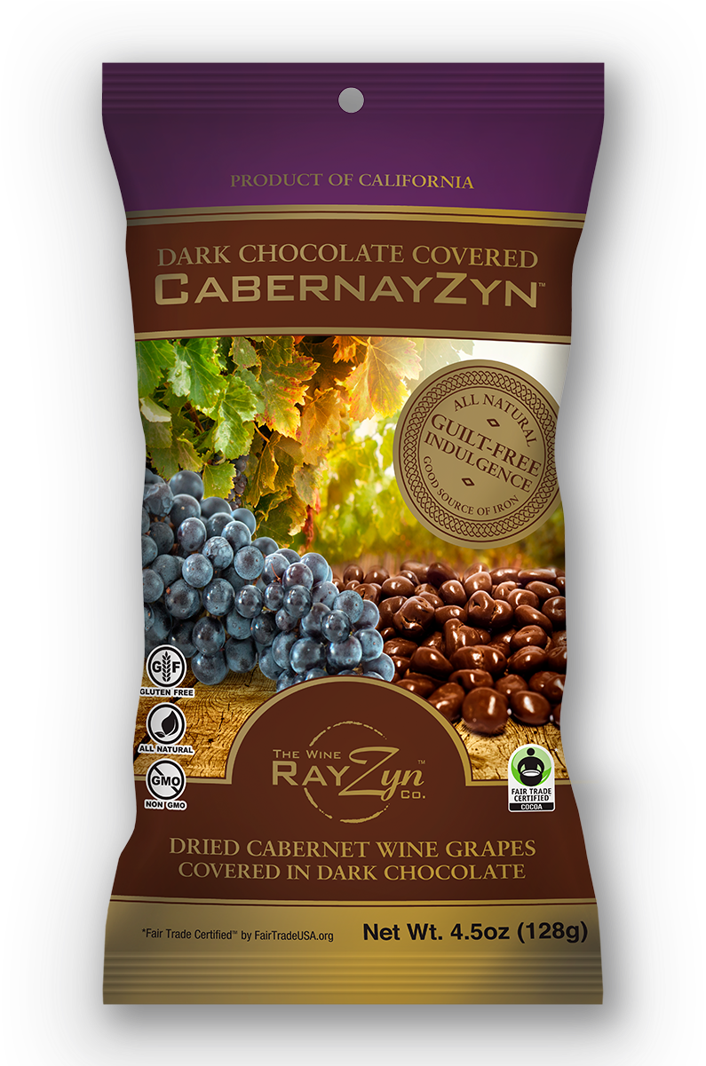 Dark Chocolate Covered Cabernayzyn Packaging PNG image