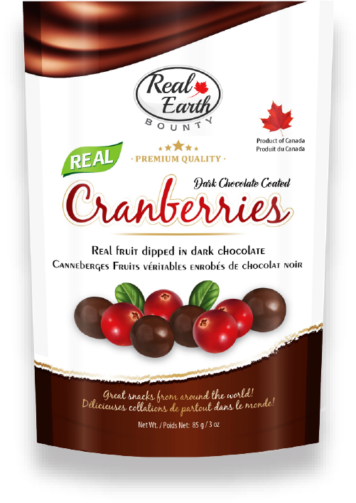 Dark Chocolate Covered Cranberries Packaging PNG image