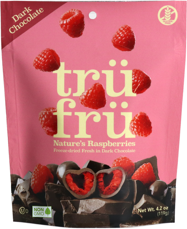 Dark Chocolate Covered Freeze Dried Raspberries Package PNG image