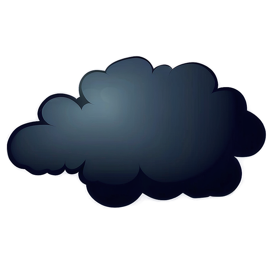 Dark Cloud Vector Silhouette Png 06262024 PNG image