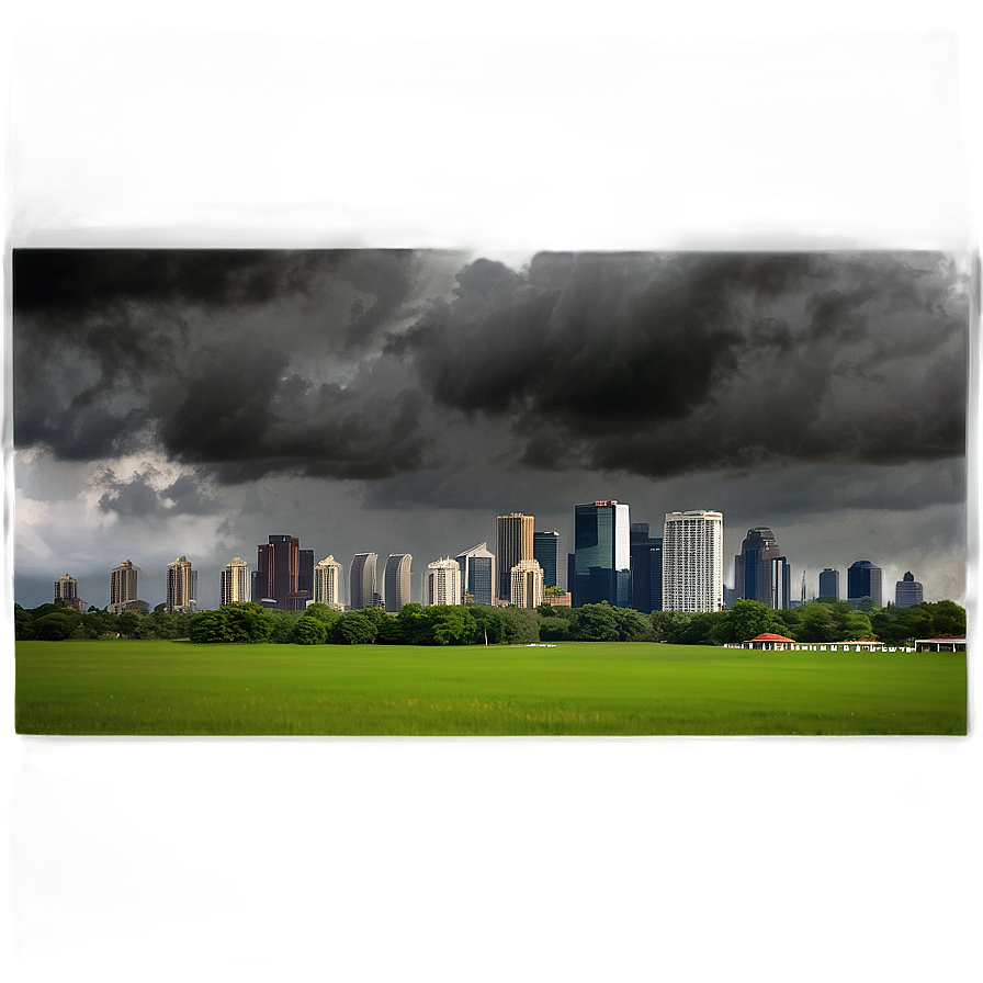 Dark Cloudy Skyline Png 5 PNG image