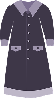 Dark Coat Vector Illustration PNG image